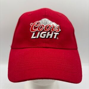 Coors Light Acme Merchandise Red Embroidered Retro Beer Logo Adjustable Hat OSFM